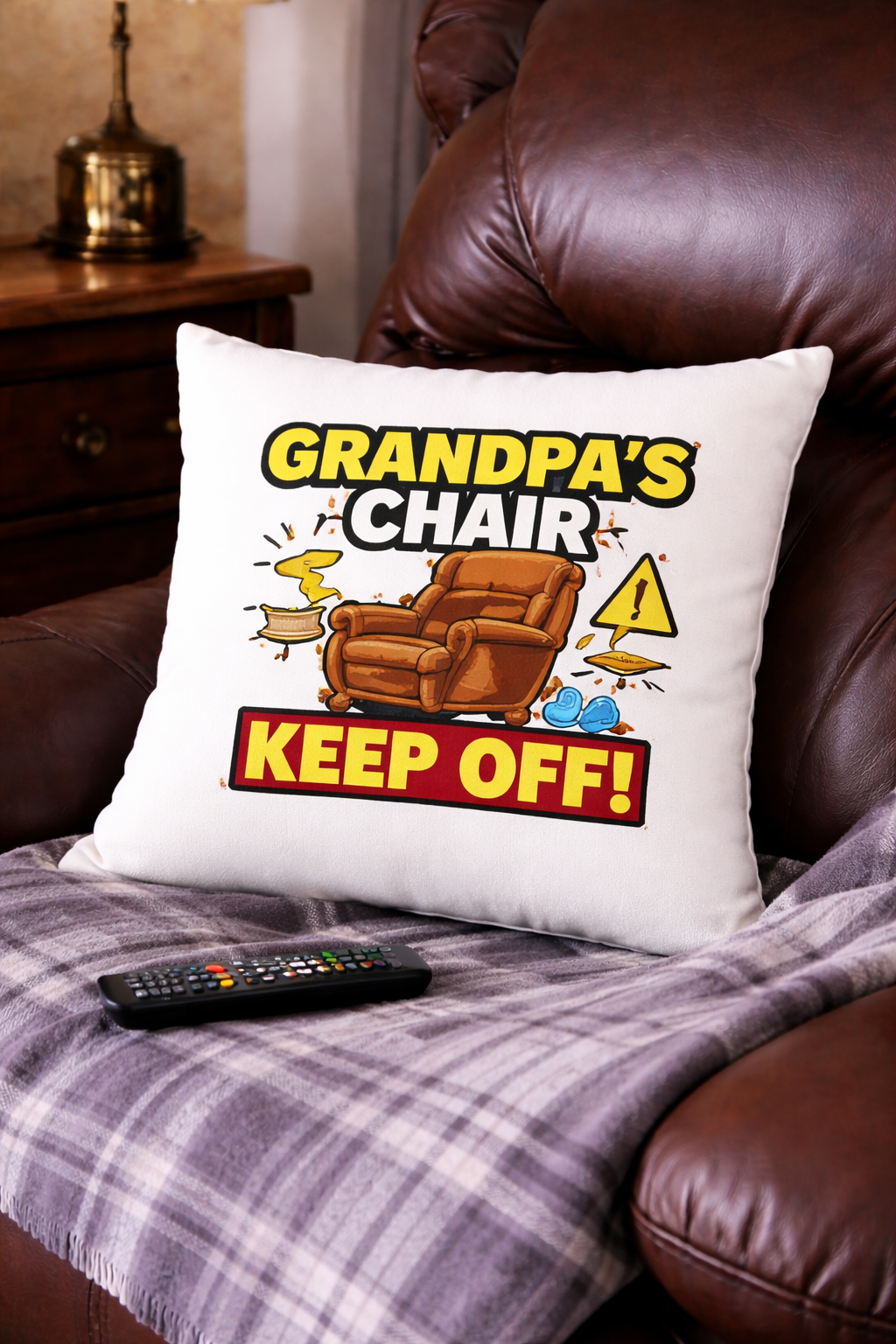 Old Grumps Rule Throw Pillow | Funny Grandpa Pillow | Grandpa Chair Pillow | Man Cave Decor | Gag Gift for Grandpa or Dad  Alternative shorter version:  Old Grumps Rule Pillow – Funny Grandpa Gift |...